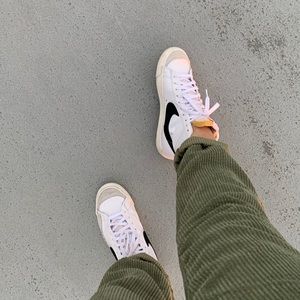 White Nike Blazers